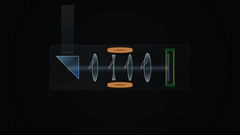 Periscope Lens Mechanism With Light Refracting And Sensor 3D Animation Stock Footage 340750449