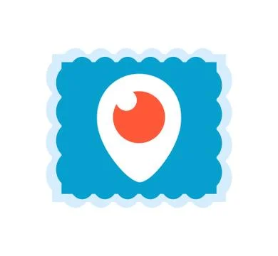 Periscope logo. Periscope is made by Twitter. Periscope live video broadcast  Stock Illustration