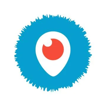 Periscope logo. Periscope is made by Twitter. Periscope live video broadcast  Stock Illustration