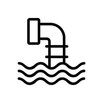 Periscope submarine icon vector. Isolated contour symbol illustration 스톡 일러스트