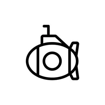 Periscope submarine icon vector. Isolated contour symbol illustration 스톡 일러스트