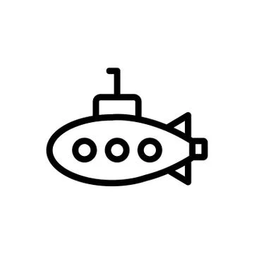 Periscope submarine icon vector. Isolated contour symbol illustration 스톡 일러스트