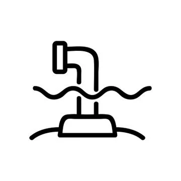 Periscope submarine icon vector. Isolated contour symbol illustration 库存插图