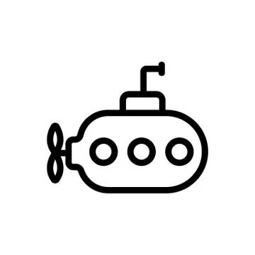 Periscope submarine icon vector. Isolated contour symbol illustration Stock Illustration