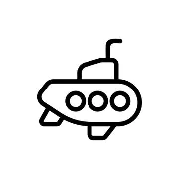 Periscope submarine icon vector. Isolated contour symbol illustration 库存插图