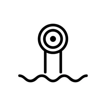Periscope submarine icon vector. Isolated contour symbol illustration 스톡 일러스트