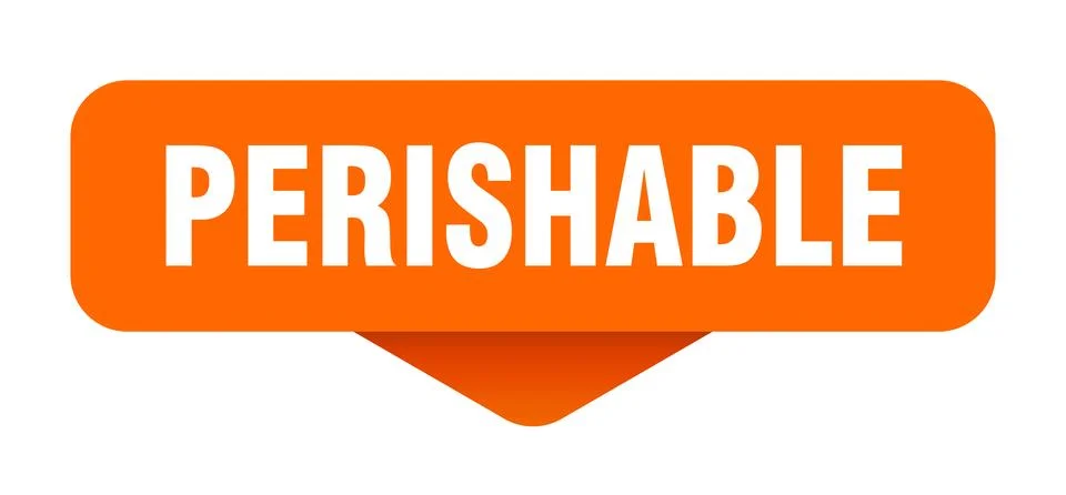 Perishable sticker. perishable sign on transparent background Stock-Illustration