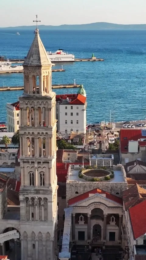 Peristyle of Diocletian Palace Split Croatia Stock Footage 338418176