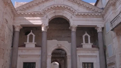 The Peristyle of Diocletian's Palace, Split Stock Footage 83767486