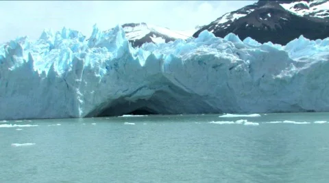 Perito Moreno Glacier calving Argentina Stock Footage