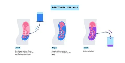 Peritoneal dialysis concept Stock Illustration