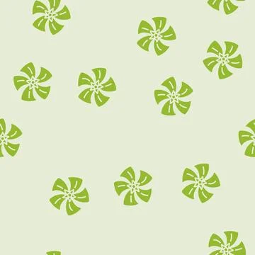 Periwinkle flower spring glyph seamless pattern 스톡 일러스트