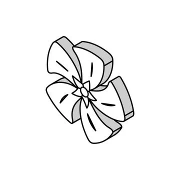 Periwinkle flower spring isometric icon vector illustration Stock Illustration