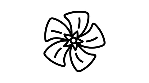 Periwinkle flower spring line icon animation Stock Footage 326135349