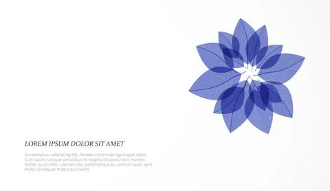 Periwinkle leaves in circle on white background. Color of the year 2022 Illustrazione stock