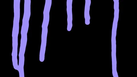 Periwinkle paint dripping down motion graphics on alpha channel background Stock Footage 327570886