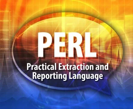PERL acronym definition speech bubble illustration Stock Illustration