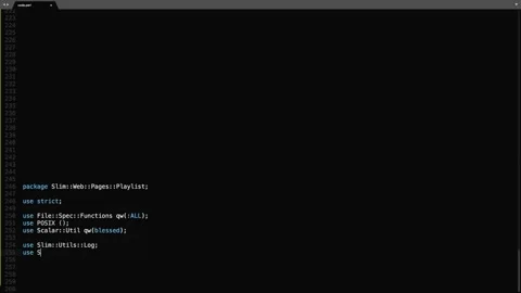 Perl Programming Language Source Code Typing Effect. Perl Programmer Ticker C Stock Footage 147966243