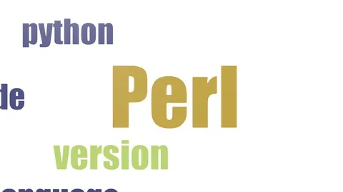 Perl Tag Cloud Animated On White Background Stock Footage 103656590