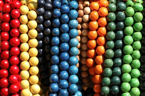 Perls and colors Stock Photos