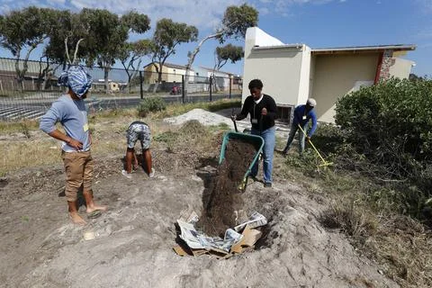 Permaculture learning program, Cape Town, South Africa - 18 Oct 2017 스톡 사진