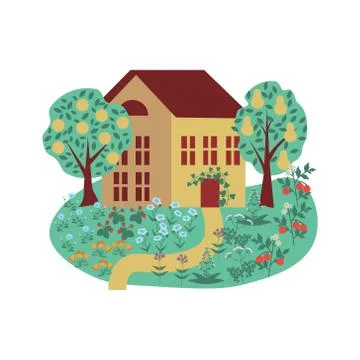 Permaculture vector illustration Stock Illustration