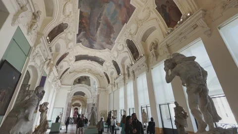 Permanent and temporary exhibitions in the Petit Palais Stock Footage 218291085