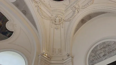 Permanent and temporary exhibitions in the Petit Palais Stock Footage 218291428