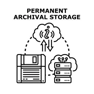 Permanent archival storage for digital information data 스톡 일러스트