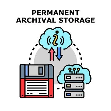 Permanent archival storage for digital information data イラスト素材