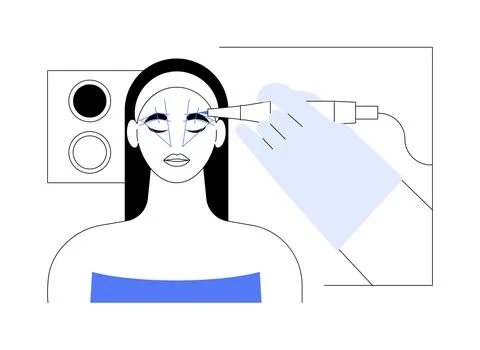 Permanent eyebrow isolated cartoon vector illustrations. Stock Illustration