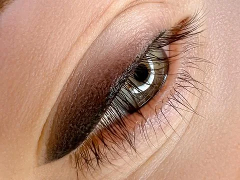 Permanent eyelid makeup Stock Photos
