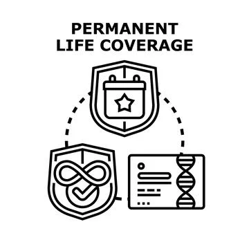 Permanent life coverage plan for financial management Stock Illustration