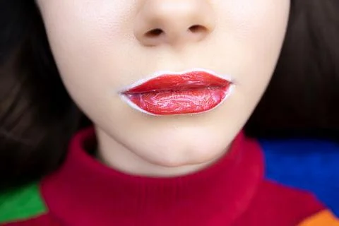 Permanent lip makeup Stock Photos