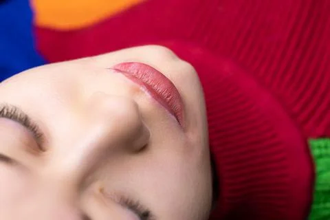 Permanent lip makeup Stock Photos