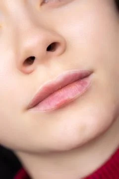 Permanent lip makeup Stock Photos