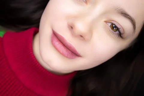 Permanent lip makeup Stock Photos