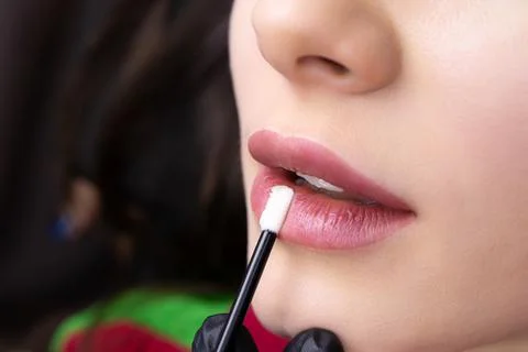 Permanent lip makeup Stock Photos