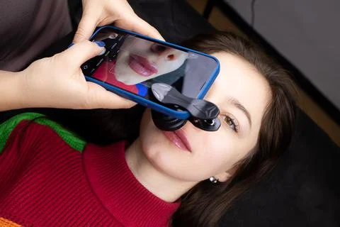 Permanent lip makeup Stock Photos