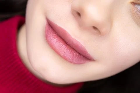 Permanent lip makeup Stock Photos