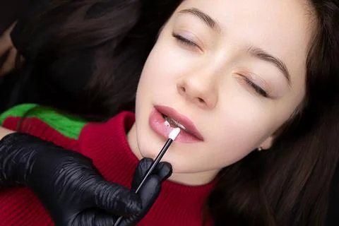 Permanent lip makeup Stock Photos