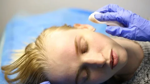 Permanent make-up tattoo Stock Footage