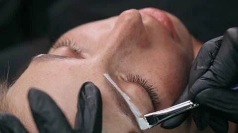 Permanent Makeup Artist Mapping Eyebrows 動画素材 342833849
