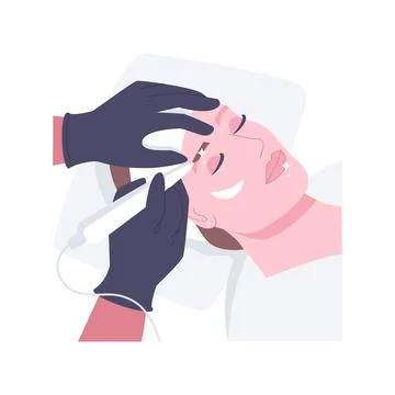 Permanent makeup isolated cartoon vector illustrations. Ilustración de archivo