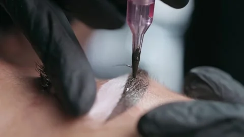 Permanent Makeup Needle Close Up Stock-Footage 342833655
