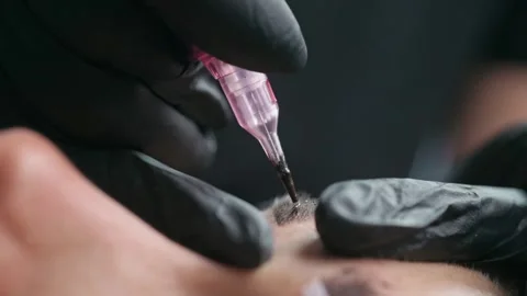 Permanent Makeup Needle Close Up Stock-Footage 342833728
