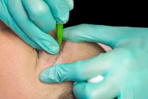 Permanent makeup tattoo Stock Photos