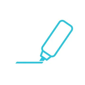 Permanent marker icon. Isolated on white background. From blue icon set. Stock Illustration