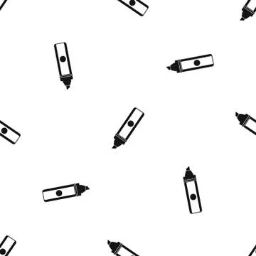 Permanent marker pattern seamless black 스톡 일러스트