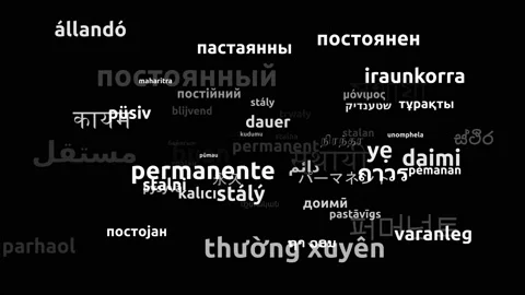 Permanent Translated in 59 Worldwide Languages Endless Looping 3d Zooming Wor Stock Footage 145215261